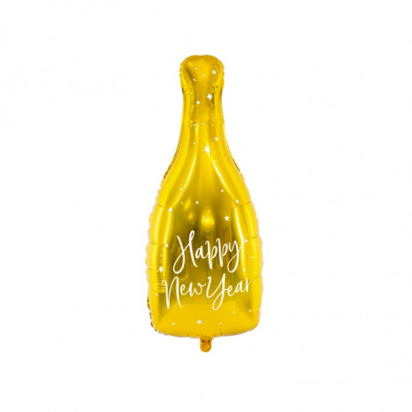 Ballon Bouteille "Happy New Year" Nouvel An Doré Brillant Ballon Bouteille "Happy New Year" Nouvel An Doré Brillant
