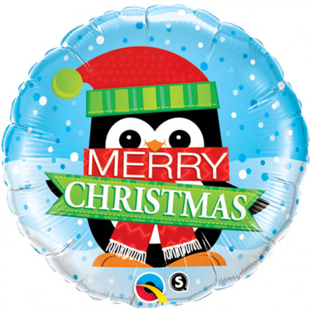 Ballon rond pingouin - Décoration de Noël