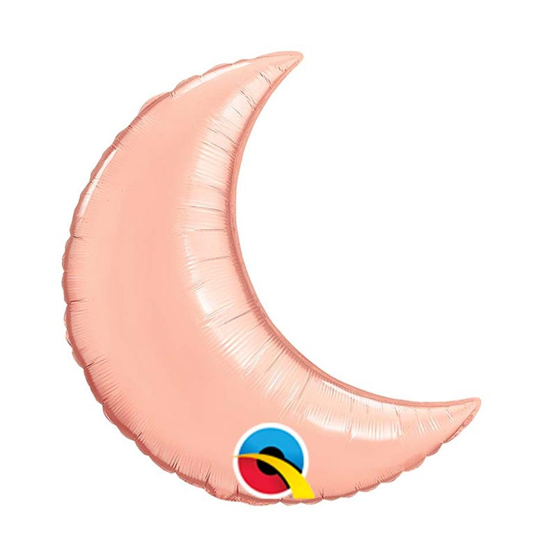 Mini Ballon Alu Croissant de Lune Rose Gold - Décoration