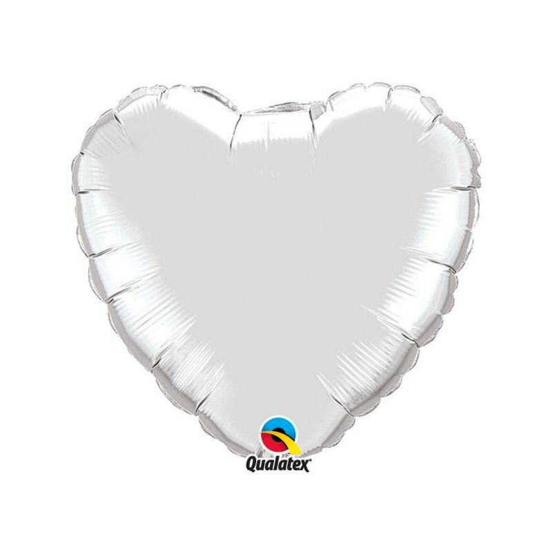 Mini Ballon Alu Coeur Argent - Décoration