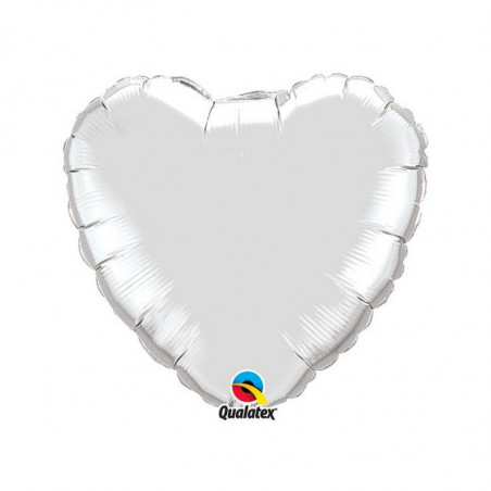 Mini Ballon Alu Coeur Argent - Décoration