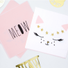 Grandes serviettes Meow / Chat blanc et rose poudré - Chats Anniversaire Grandes serviettes Meow / Chat blanc et rose poudré - Chats Anniversaire