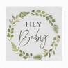 Serviettes en Papier Hey Baby - Thème Champêtre Baby Shower Eucalyptus