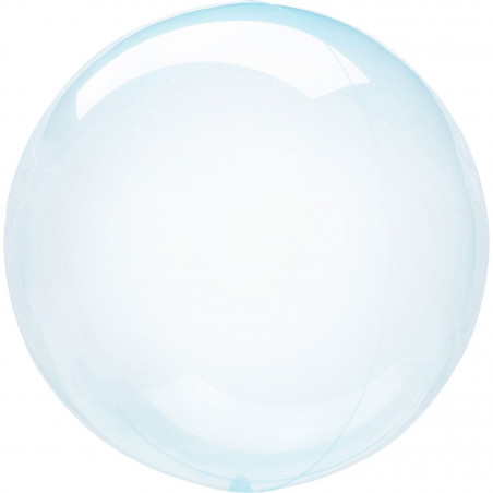 Ballon Crystal Bulle Rond Bleu Transparent - Décoration de ballons