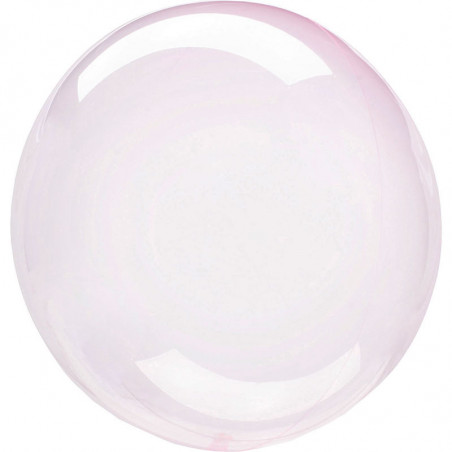 Ballon Crystal Bulle Rond Rose Clair Transparent - Décoration de ballons