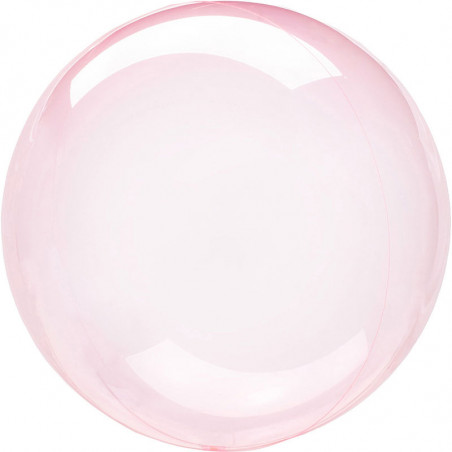 Ballon Crystal Bulle Rond Rose Transparent - Décoration de ballons