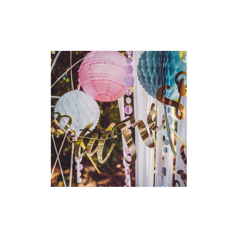 Banderole "Petit Trésor" dorée - Décoration Bébé Shower Naissance