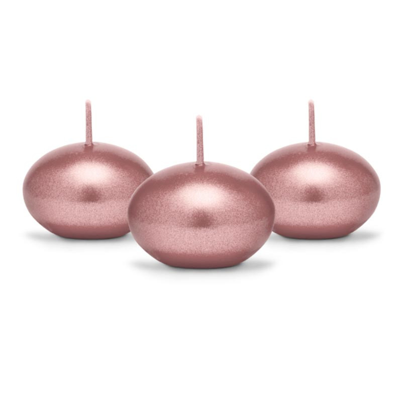 50 bougies flottantes rose gold cuivré - Décoration de table