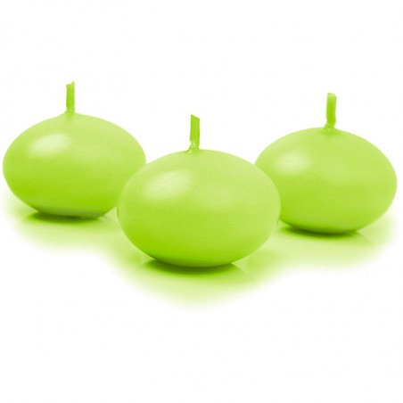 50 bougies flottantes vert pomme - Décoration de table