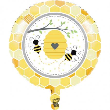 Ballon Rond Thème Abeilles - A Little Honey Bee