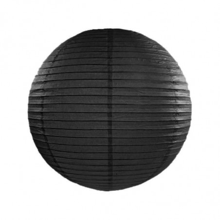 Boule de Papier Noir Lanterne 20 cm