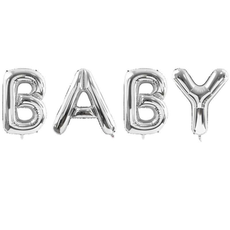 Ballons XXL "Baby" Lettres - Argent Décoration de fête