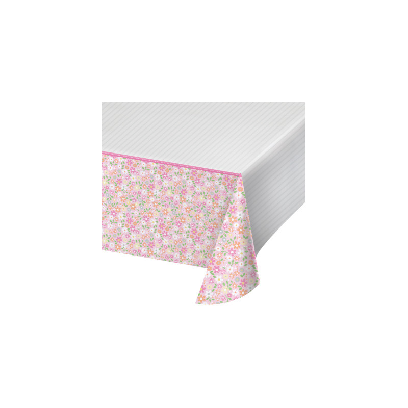 Nappe en plastique motifs fleurs liberty - Anniversaire Bébé Fille