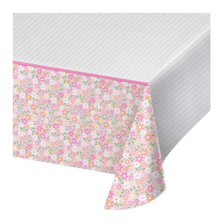 Nappe en plastique motifs fleurs liberty - Anniversaire Bébé Fille