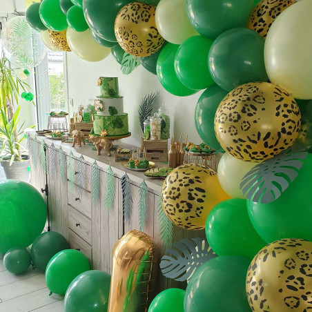 Kit Arche de Ballons Organiques - Modèle Jungle Safari Party