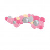 Guirlande de Ballons Organiques Rose Pêche et Gris