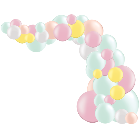 Kit Arche de Ballons Organiques - Modèle Pastel
