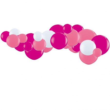 Kit Guirlande de Ballons Organiques - Modèle Rose framboise