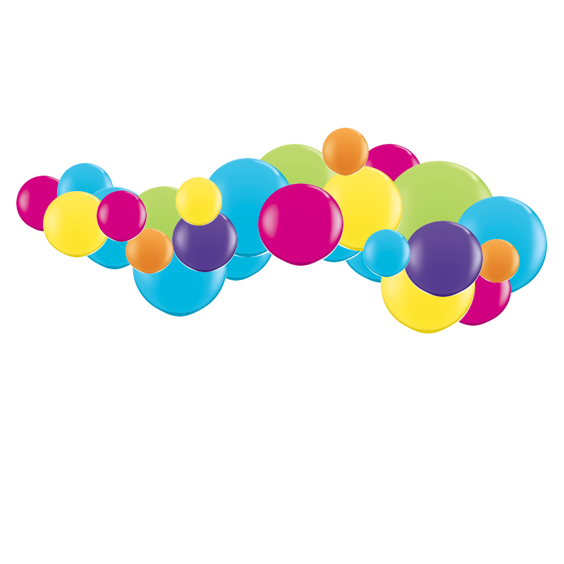 décoration guirlande de ballons organique thème petits monstres