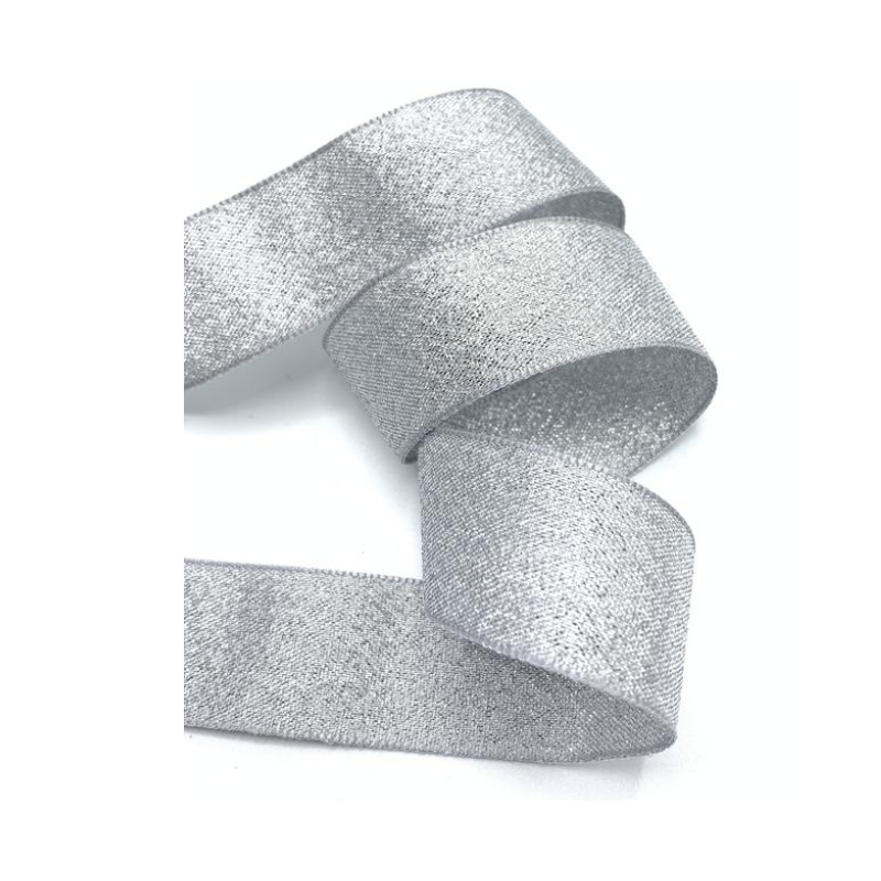 Ruban Argent Glitter pour Design Cake - Rose Cuivré Uni