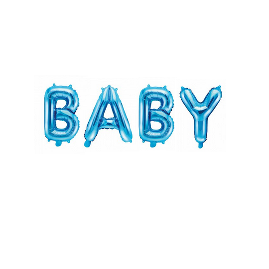 Décoration Ballons 'It's A Boy' Pour Baby Shower - Ballons Aluminium Et Latex Bleus, Motif Carrosse