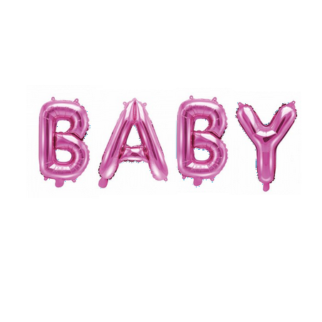 Ballons Lettres BABY rose - Décoration Baby Shower Fille Ballons Lettres BABY rose - Décoration Baby Shower Fille