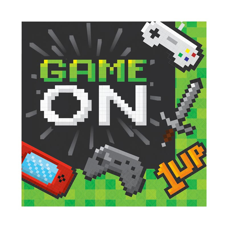 Serviettes Jeux Videos Theme Deco De Fete Gaming Party