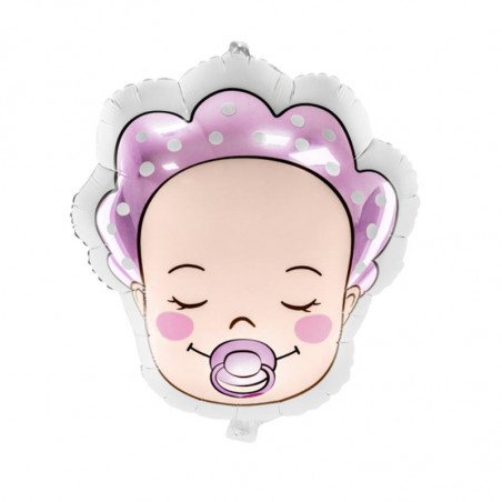 Grand ballon bébé fille avec tétine rose - Décoration baby shower Grand ballon bébé fille avec tétine rose - Décoration baby shower