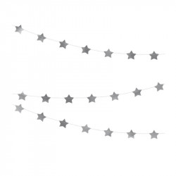 Banderole Guirlande A Etoiles Argent Brillant Decoration Anniversaire Banderole Guirlande A Etoiles Argent Brillant Decoration Anniversaire