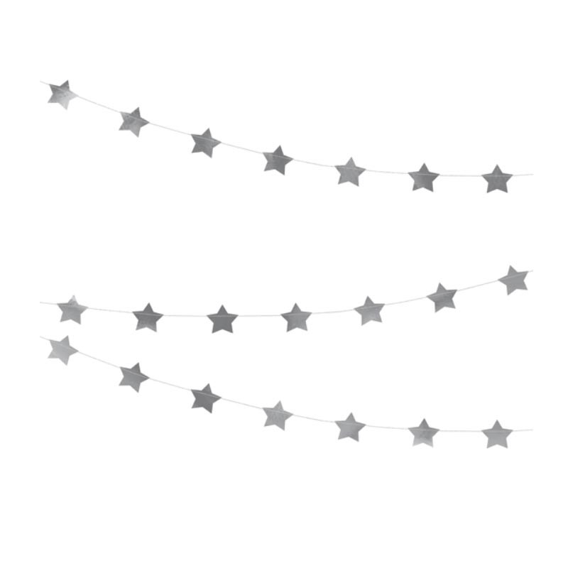 Banderole Guirlande A Etoiles Argent Brillant Decoration Anniversaire Banderole Guirlande A Etoiles Argent Brillant Decoration Anniversaire