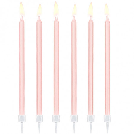 12 Bougies Rose nacré Gâteau et Fête 12 Bougies Rose nacré Gâteau et Fête