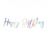 Banderole Happy Birthday Lettres Manuscrites Holographique - Décoration Anniversaire Banderole Happy Birthday Lettres Manuscrites Holographique - Décoration Anniversaire