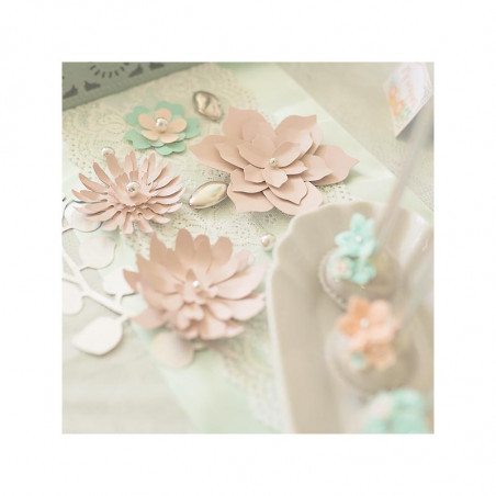 3 Fleurs en Papier à Monter Rose Vintage en Papier Décoration de Fête 3 Fleurs en Papier à Monter Rose Vintage en Papier Décoration de Fête
