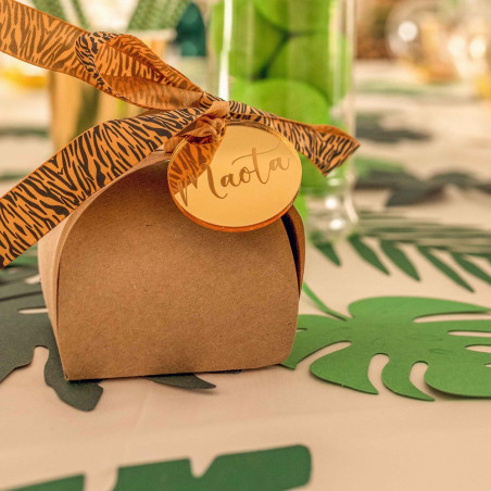 10 Contenants à Dragées Kraft - Boîte Cadeau Invité
