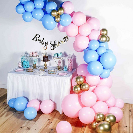 Kit Arche de Ballons Organiques - Modèle Gender Reveal