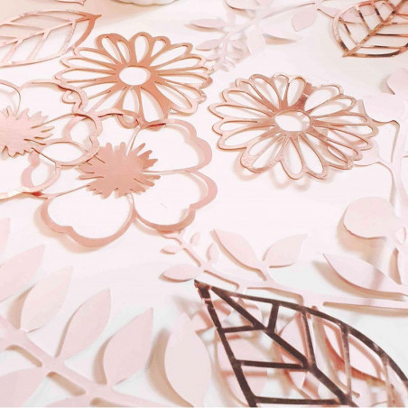 Banderole Fleurs Liberty Rose Gold - Collection décoration florale