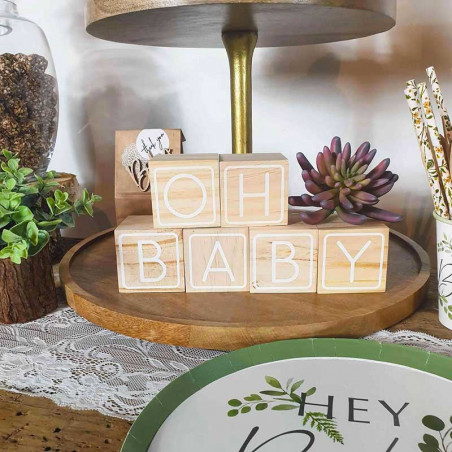 Livre d'or Cubes - Premium "Oh Baby" Blanc et doré