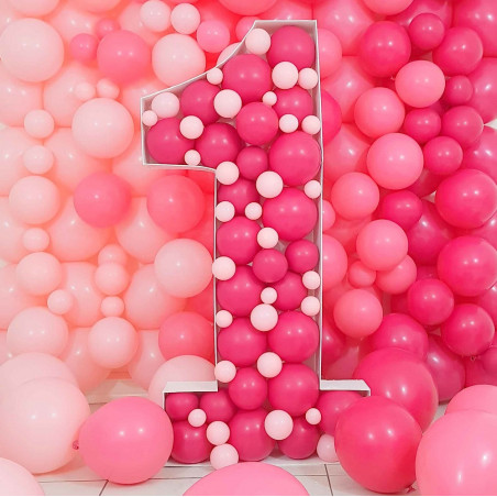 100 Mini Ballons Latex Rose Clair Fête - 5 pouces 12cm