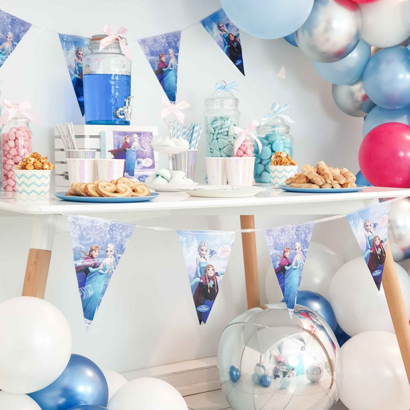 Banderole Fanions Reine Des Neiges Elsa Et Anna Anniversaire Et Fete