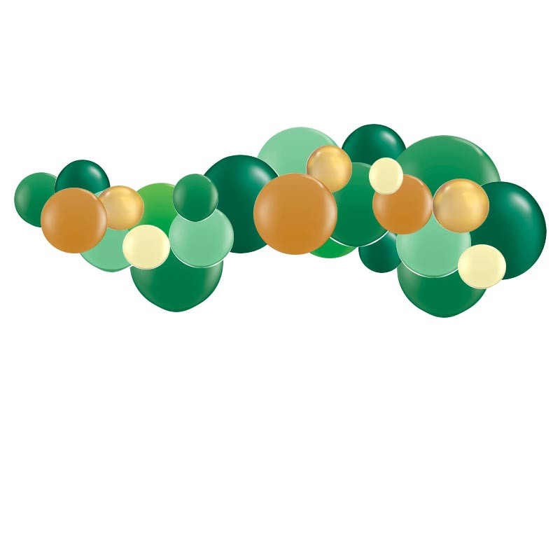 Kit Guirlande de Ballons Organiques - Modèle Jungle Vert Mocha