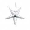 Grande étoile relief argent brillant Grande étoile relief argent brillant