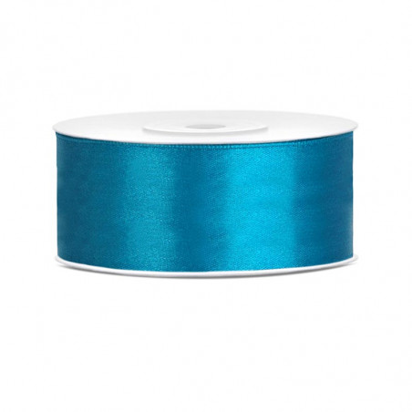 Ruban Satin Bleu Turquoise 25mm largeur 25m