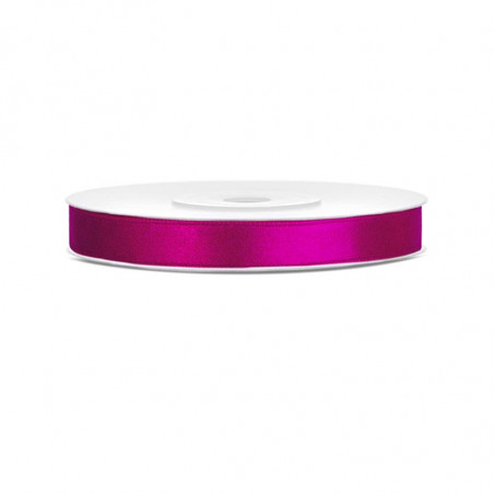 Ruban 6mm Satin Rose Fushia