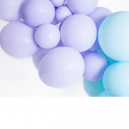 10 Ballons Gonflables Latex Parme Pastel Poudré Fête