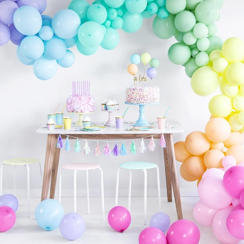 FORMIZON Ballon Pastel, 120Pcs Macaron Couleur Pastel Ballon en Latex pour  Decoration Anniversaire, Decoration Bapteme Fille, - Cdiscount Maison