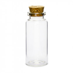 Graine créative Mini bouteille en verre 6 cm avec bouchon liège pas cher 