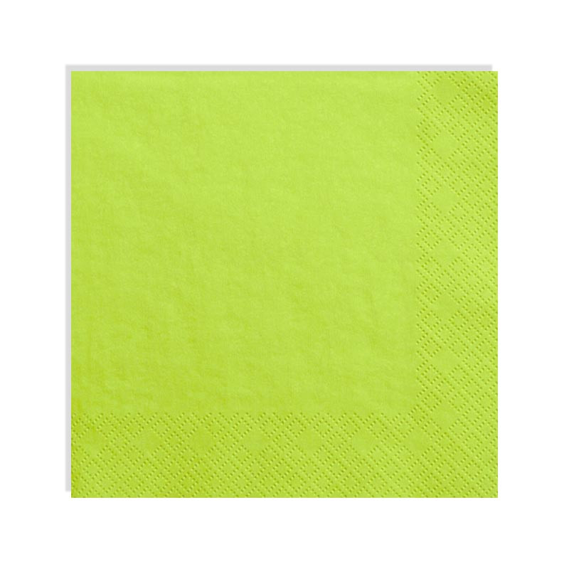 Grandes serviettes en Papier Vert Pomme - Vaisselle jetable