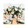 Chemin de table organza à pois doré brillant premium Chemin de table organza à pois doré brillant premium