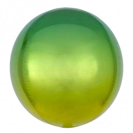 Ballon Miroir Premium Vert Jaune - Orb Ombré Décoration