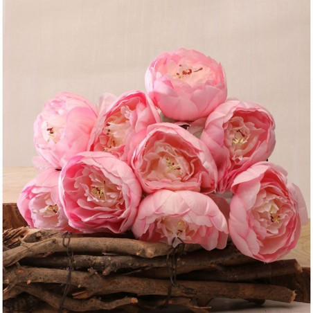 Gros bouquet de Pivoines roses Fleurs Artificielles Premium